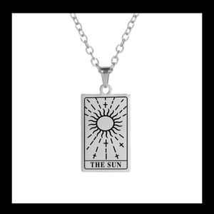 "THE SUN" Tarot Card Necklace